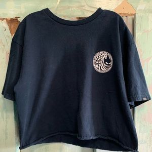 Vans navy blue crop top